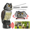 360° Rotating Owl Bird Deterrent with Sound – Outdoor Predator Decoy