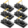 6 Packs Mouse Traps, Reusable Mousetrap Catcher Instant Kill, Powerful Spring