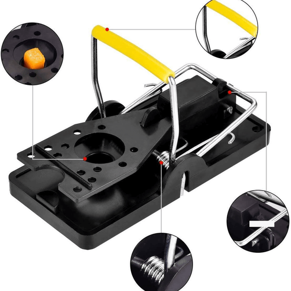 6 Packs Mouse Traps, Reusable Mousetrap Catcher Instant Kill, Powerful Spring