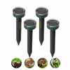 4Pcs Solar Mole Repeller Ultrasonic Gopher Ground