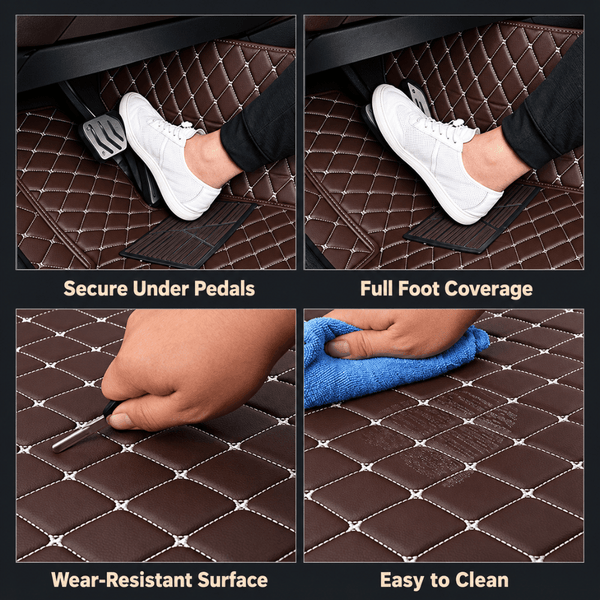 Custom-Fit Luxury Car Floor Mats – Full Coverage, Waterproof & Non-Slip