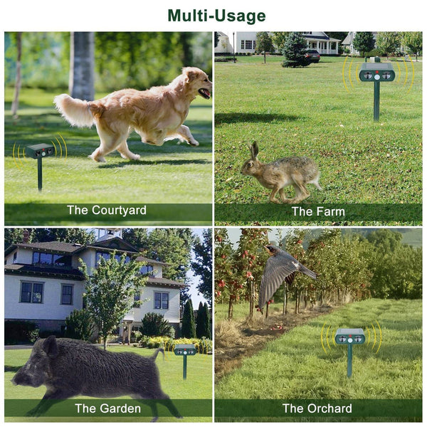 Solar Powered Motion Sensor Animal Repellent