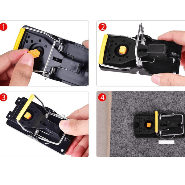 6 Packs Mouse Traps, Reusable Mousetrap Catcher Instant Kill, Powerful Spring