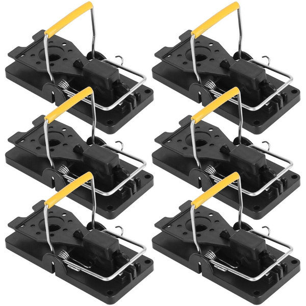 6 Packs Mouse Traps, Reusable Mousetrap Catcher Instant Kill, Powerful Spring